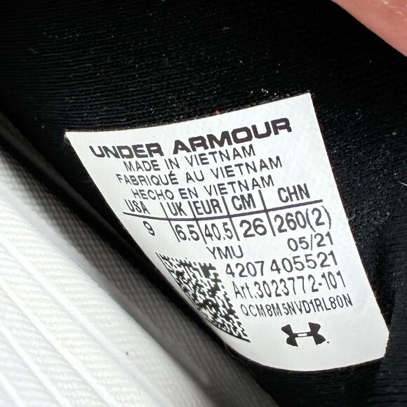 Under Armour White Memory Foam Athletic Slip On Slides Sandals Women's Size 9 - Picture 8 of 9
